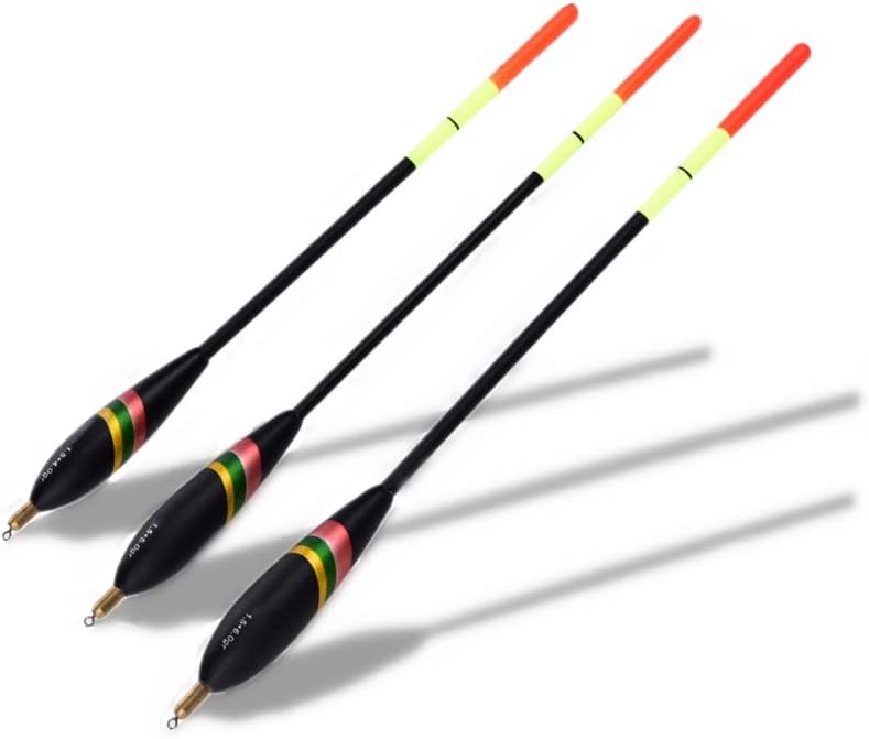 woobles Fishing Bobber Floats Set, 3Pcs Durable Balsa Wooden Fishing Floats Set Fishing Bobbers Accessory - Image 1